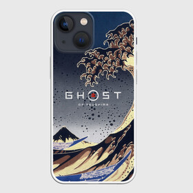 Чехол для iPhone 13 mini с принтом Ghost of Tsushima в Тюмени,  |  | ghost of tsushima | вода | волны | гора | игра | природа | рисунок