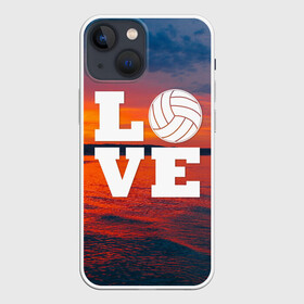 Чехол для iPhone 13 mini с принтом LOVE Volleyball в Тюмени,  |  | beach | i love | live | love | voleybal | volleyball | волебол | волейбол | волейболист | волейболистка | воллейбол | пляжный | я люблю