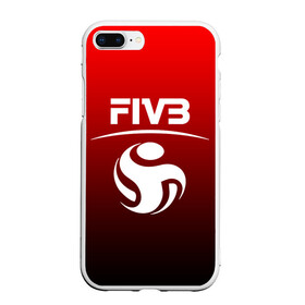 Чехол для iPhone 7Plus/8 Plus матовый с принтом FIVB ВОЛЕЙБОЛ в Тюмени, Силикон | Область печати: задняя сторона чехла, без боковых панелей | fivb | voleybal | volleyball | волебол | волейбол | волейбола | волейболист | волейболистка | воллейбол | международная | федерация | фивб