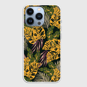 Чехол для iPhone 13 Pro с принтом Тропический лес в Тюмени,  |  | 3d | flowers | forest | hawaii | leaf | leafs | palm | palms | summer | travel | tropical | vacation | гаваи | гавайи | гавайка | гавайская | лес | лето | листики | листки | листья | отпуск | пальма | пальмы | путешествия | рисунок | трехмерная 