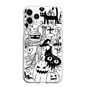 Чехол для iPhone 11 Pro Max матовый с принтом Halloween в Тюмени, Силикон |  | fanfs | halloween | jaw | mummy | pumpkin | skull | tomb | клыки | могила | мумия | пасть | тыква | хэллоуин | череп
