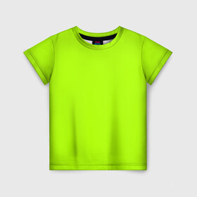 Детская футболка 3D с принтом ACID в Тюмени, 100% гипоаллергенный полиэфир | прямой крой, круглый вырез горловины, длина до линии бедер, чуть спущенное плечо, ткань немного тянется | acid | зеленая | кислотная | однотонная | салатовая