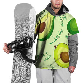 Накидка на куртку 3D с принтом Авокадо в Тюмени, 100% полиэстер |  | Тематика изображения на принте: 
