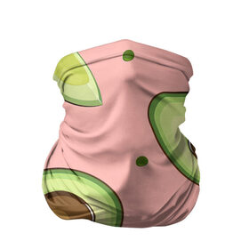 Бандана-труба 3D с принтом Авокадо в Тюмени, 100% полиэстер, ткань с особыми свойствами — Activecool | плотность 150‒180 г/м2; хорошо тянется, но сохраняет форму | 