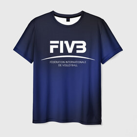 Мужская футболка 3D с принтом FIVB Volleyball в Тюмени, 100% полиэфир | прямой крой, круглый вырез горловины, длина до линии бедер | Тематика изображения на принте: fivb | voleybal | volleyball | волебол | волейбол | волейбола | волейболист | волейболистка | воллейбол | международная | федерация | фивб