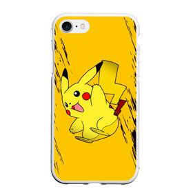 Чехол для iPhone 7/8 матовый с принтом Happy Pikachu в Тюмени, Силикон | Область печати: задняя сторона чехла, без боковых панелей | anime | baby | cartoon | cute | kawaii | pika pika | pokemon | аниме | анимешные | глаза | детям | зайчик | зверек | кавайный | кот | котенок | кролик | малыш | милый | мордочка | мультяшный | няшный | пика пика | пикачу | покемон