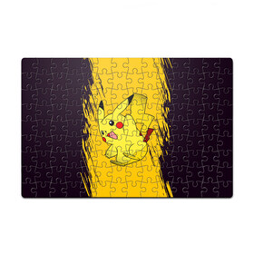 Пазл магнитный 126 элементов с принтом Happy Pikachu в Тюмени, полимерный материал с магнитным слоем | 126 деталей, размер изделия —  180*270 мм | Тематика изображения на принте: anime | baby | cartoon | cute | kawaii | pika pika | pokemon | аниме | анимешные | глаза | детям | зайчик | зверек | кавайный | кот | котенок | кролик | малыш | милый | мордочка | мультяшный | няшный | пика пика | пикачу | покемон