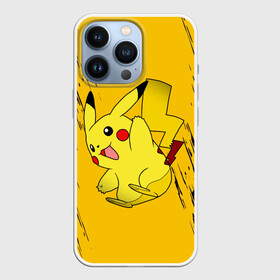 Чехол для iPhone 13 Pro с принтом Happy Pikachu в Тюмени,  |  | anime | baby | cartoon | cute | kawaii | pika pika | pokemon | аниме | анимешные | глаза | детям | зайчик | зверек | кавайный | кот | котенок | кролик | малыш | милый | мордочка | мультяшный | няшный | пика пика | пикачу | покемон