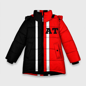 Зимняя куртка для девочек 3D с принтом Athletic team red and black в Тюмени, ткань верха — 100% полиэстер; подклад — 100% полиэстер, утеплитель — 100% полиэстер. | длина ниже бедра, удлиненная спинка, воротник стойка и отстегивающийся капюшон. Есть боковые карманы с листочкой на кнопках, утяжки по низу изделия и внутренний карман на молнии. 

Предусмотрены светоотражающий принт на спинке, радужный светоотражающий элемент на пуллере молнии и на резинке для утяжки. | at | athletic | athletic team | bodybuilding | crossfit | fitness | mma | motivation | power | sport | strong | team | traninig | workout | бодибилдинг | зож | кросфит | мотивация. сила.смешанные единоборства. | спорт | спорт зал | фитнес | фитн