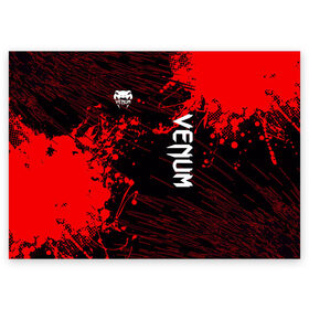 Поздравительная открытка с принтом Venum (Венум) в Тюмени, 100% бумага | плотность бумаги 280 г/м2, матовая, на обратной стороне линовка и место для марки
 | 