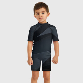 Детский купальный костюм 3D с принтом Metalic gray в Тюмени, Полиэстер 85%, Спандекс 15% | застежка на молнии на спине | eweryday | gray | metalic | street | texture | tourism | walk | металлик | повседневный стиль | серый