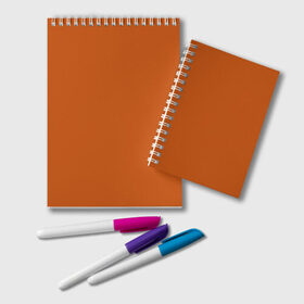 Блокнот с принтом Радуга v6 - оранжевый в Тюмени, 100% бумага | 48 листов, плотность листов — 60 г/м2, плотность картонной обложки — 250 г/м2. Листы скреплены удобной пружинной спиралью. Цвет линий — светло-серый
 | без дизайна | без картинки | одноцветные | оранжевый