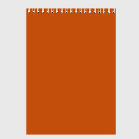 Скетчбук с принтом Радуга v6 - оранжевый в Тюмени, 100% бумага
 | 48 листов, плотность листов — 100 г/м2, плотность картонной обложки — 250 г/м2. Листы скреплены сверху удобной пружинной спиралью | Тематика изображения на принте: без дизайна | без картинки | одноцветные | оранжевый