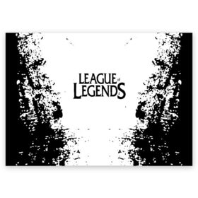 Поздравительная открытка с принтом League of legends в Тюмени, 100% бумага | плотность бумаги 280 г/м2, матовая, на обратной стороне линовка и место для марки
 | best | build | bunnyfufuu | league | league of legends | league of legends pro guides | lol | lol montage | moba | offiners | proguides | riot | riot games | stream highlights | лига легенд | лол | оффинерс