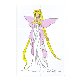 Магнитный плакат 2Х3 с принтом Sailor Moon/Серенити в Тюмени, Полимерный материал с магнитным слоем | 6 деталей размером 9*9 см | Тематика изображения на принте: bunny | luna | princess | serenity | stars | usagi | wings | ангел | волосы | девушка | детям | звездная | звезды | королева | корона | крылья | луна | любовь | малышка | марс | радуга | сейлор мун | токио | усаги цукино | школьные 
