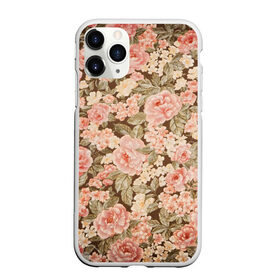 Чехол для iPhone 11 Pro Max матовый с принтом Розовая поляна в Тюмени, Силикон |  | Тематика изображения на принте: арт | кремовый | рисунок | роза | розовая поляна | розовые розы | розовые цветы | розы