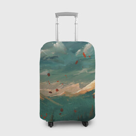 Чехол для чемодана 3D с принтом Горы в Тюмени, 86% полиэфир, 14% спандекс | двустороннее нанесение принта, прорези для ручек и колес | горы | облака | природа | рисунок
