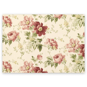 Поздравительная открытка с принтом Цветы в Тюмени, 100% бумага | плотность бумаги 280 г/м2, матовая, на обратной стороне линовка и место для марки
 | арт | зеленый | краски | красный | кремовый | ретро | рисунок | розовый | цветок | цветы