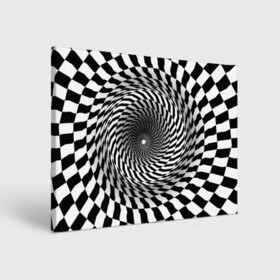 Холст прямоугольный с принтом иллюзия в Тюмени, 100% ПВХ |  | Тематика изображения на принте: воронка | иллюзия | студентам | тоннель | шахматы