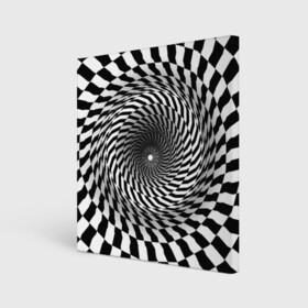 Холст квадратный с принтом иллюзия в Тюмени, 100% ПВХ |  | Тематика изображения на принте: воронка | иллюзия | студентам | тоннель | шахматы