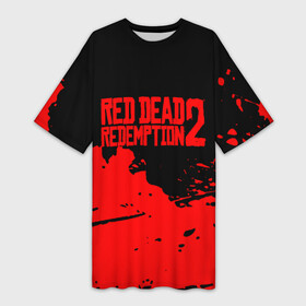 Платье-футболка 3D с принтом RED DEAD REDEMPTION 2 в Тюмени,  |  | rdr 2 | rdr2 | rdr2 pc | red dead 2 | red dead online | red dead redemption | red dead redemption 2 | red dead redemption 2 gameplay | red dead redemption 2 pc | western