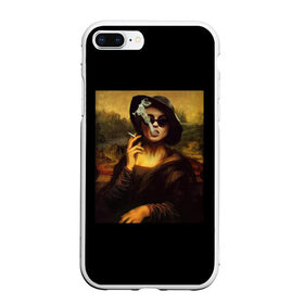 Чехол для iPhone 7Plus/8 Plus матовый с принтом jaKondA в Тюмени, Силикон | Область печати: задняя сторона чехла, без боковых панелей | jakonda | mona lisa | smoking | woman | девушка | джаконда | мона лиза