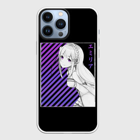 Чехол для iPhone 13 Pro Max с принтом Re:Zero в Тюмени,  |  | Тематика изображения на принте: anime | glitch | japan | ram | re | rem | rezero | senpai | subaru | waifu | zero | анимация | аниме | вайфу | глитч | глич | мультсериал | мультфильм | семпай | сенпай | сериал | япония