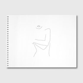 Альбом для рисования с принтом минимализм силуэт девушки в Тюмени, 100% бумага
 | матовая бумага, плотность 200 мг. | губы | девушка | женское тело | лицо | лицо девушки | минимализм | одним касанием | чб | черная линия