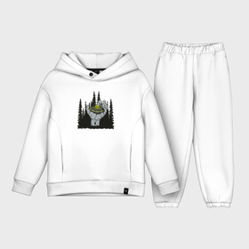 Детский костюм хлопок Oversize с принтом Гость из космоса в Тюмени,  |  | alien | aliens | grey | hand | invader | invading | invasion | pines | space | ufo | авария | вторжение | елка | елки | ель | инопланетянин | корабль | космический | космос | крушение | лес | летающая тарелка | нло | приземлился