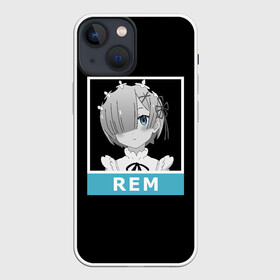 Чехол для iPhone 13 mini с принтом Рем в Тюмени,  |  | emilia | ram | re | rem | rezero | subaru | zero | альтернативном | аниме | горничная | жизнь | кавай | мило | мире | нацуки | нуля | пак | рам | рем | субару | тан | эмилия