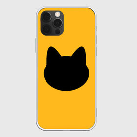 Чехол для iPhone 12 Pro Max с принтом Мордочка коти в Тюмени, Силикон |  | Тематика изображения на принте: арт | вектор | кот | котёнок | кошка | оранжевый | рисунок | силуэт | тёмный | чёрный