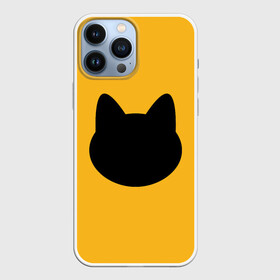 Чехол для iPhone 13 Pro Max с принтом Мордочка коти в Тюмени,  |  | арт | вектор | кот | котёнок | кошка | оранжевый | рисунок | силуэт | тёмный | чёрный