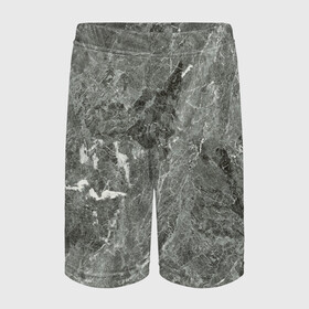 Детские спортивные шорты 3D с принтом Grey в Тюмени,  100% полиэстер
 | пояс оформлен широкой мягкой резинкой, ткань тянется
 | Тематика изображения на принте: абстракция | камень | мрамор | разводы | размытие | серый