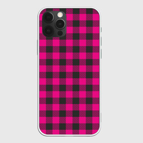 Чехол для iPhone 12 Pro Max с принтом Розовая клетка в Тюмени, Силикон |  | cage | cage pattern | checkered ornament | ornament | pattern | pink | print cage | tartan | клетка | клетка узор | клетчатый орнамент | орнамент | принт клетка | розовая | розовая клетка | тартан | узор | шотландка | шотландская клетка