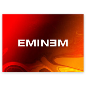 Поздравительная открытка с принтом EMINEM / ЭМИНЕМ в Тюмени, 100% бумага | плотность бумаги 280 г/м2, матовая, на обратной стороне линовка и место для марки
 | eminem | logo | music | oldschool | rap | raper | еминем | лого | логотип | логотипы | музыка | музыкант | олдскул | рэп | рэпер | рэппер | символ | символы | эминем