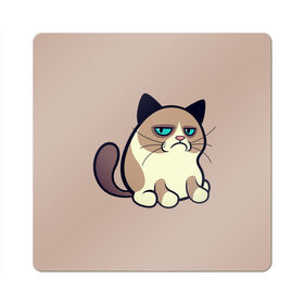 Магнит виниловый Квадрат с принтом Великий Grumpy Cat в Тюмени, полимерный материал с магнитным слоем | размер 9*9 см, закругленные углы | Тематика изображения на принте: grumpy cat | арт | кот | кот grumpy cat | котёнок | кошка | недовольный кот | рисунок