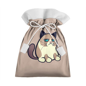 Подарочный 3D мешок с принтом Великий Grumpy Cat в Тюмени, 100% полиэстер | Размер: 29*39 см | grumpy cat | арт | кот | кот grumpy cat | котёнок | кошка | недовольный кот | рисунок