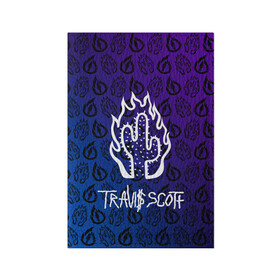 Обложка для паспорта матовая кожа с принтом TRAVIS SCOTT в Тюмени, натуральная матовая кожа | размер 19,3 х 13,7 см; прозрачные пластиковые крепления | scott | travis | travis scott | арт | градиент | значки | значлк | исполнитель | кактус | лого | логотип | музыка | музыкант | огонь | певец | певец трэвис скотт | песни | пламя | пясня | рэп | рэпер | скотт | трэвис