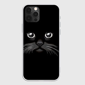 Чехол для iPhone 12 Pro Max с принтом Кошачья моська в Тюмени, Силикон |  | Тематика изображения на принте: арт | вектор | кот | котёнок | кошка | рисунок | черная кошка | чёрный | черный кот | черный котенок