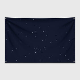 Флаг-баннер с принтом Ночное небо в Тюмени, 100% полиэстер | размер 67 х 109 см, плотность ткани — 95 г/м2; по краям флага есть четыре люверса для крепления | звёзды | мерцание | небо | ночь | синий | сияние | тёмный | чёрный