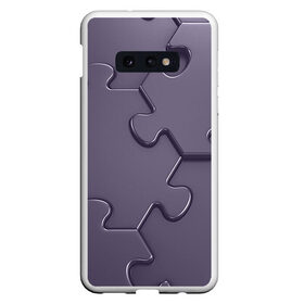 Чехол для Samsung S10E с принтом Puzzles в Тюмени, Силикон | Область печати: задняя сторона чехла, без боковых панелей | Тематика изображения на принте: puzzles | геометрические пазлы | крупные пазлы | модные пазлы | пазл | пазлы