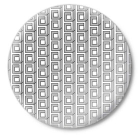 Значок с принтом Архитектура в Тюмени,  металл | круглая форма, металлическая застежка в виде булавки | архитектура | бетон | брутализм | геометрия | квадраты | кубизм | кубы | паттерн | хрущевки