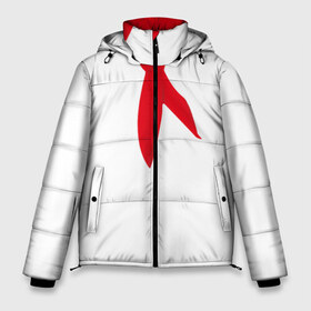 Мужская зимняя куртка 3D с принтом Пионерский галстук в Тюмени, верх — 100% полиэстер; подкладка — 100% полиэстер; утеплитель — 100% полиэстер | длина ниже бедра, свободный силуэт Оверсайз. Есть воротник-стойка, отстегивающийся капюшон и ветрозащитная планка. 

Боковые карманы с листочкой на кнопках и внутренний карман на молнии. | 
