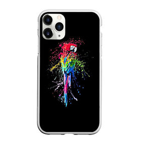 Чехол для iPhone 11 Pro матовый с принтом Попугай в Тюмени, Силикон |  | Тематика изображения на принте: bird | colors | eweryday | life | nature | ара | креатив | повседневный стиль | попугай | природа | птица | радуга | разноцветный | темный