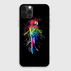 Чехол для iPhone 12 Pro с принтом Попугай в Тюмени, силикон | область печати: задняя сторона чехла, без боковых панелей | bird | colors | eweryday | life | nature | ара | креатив | повседневный стиль | попугай | природа | птица | радуга | разноцветный | темный