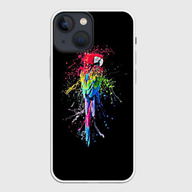 Чехол для iPhone 13 mini с принтом Попугай в Тюмени,  |  | bird | colors | eweryday | life | nature | ара | креатив | повседневный стиль | попугай | природа | птица | радуга | разноцветный | темный