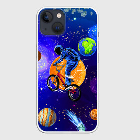 Чехол для iPhone 13 с принтом Space bicycle в Тюмени,  |  | astronaut | bicycle | comet | cosmos | earth | jupiter | mars | moon | saturn | space | spacesuit | star | астронавт | велосипед | звезда | земля | комета | космонавт | космос | луна | марс | сатурн | скафандр | юлитер