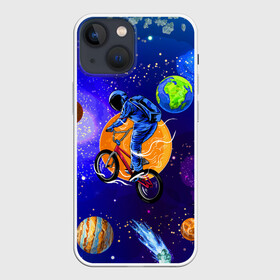 Чехол для iPhone 13 mini с принтом Space bicycle в Тюмени,  |  | astronaut | bicycle | comet | cosmos | earth | jupiter | mars | moon | saturn | space | spacesuit | star | астронавт | велосипед | звезда | земля | комета | космонавт | космос | луна | марс | сатурн | скафандр | юлитер