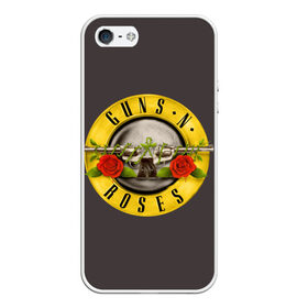 Чехол для iPhone 5/5S матовый с принтом Guns n Roses в Тюмени, Силикон | Область печати: задняя сторона чехла, без боковых панелей | music | rock | группа | звезда | рок