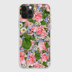 Чехол для iPhone 12 Pro Max с принтом Цветы в Тюмени, Силикон |  | Тематика изображения на принте: лист | листик | листок | листья | природа | природный | растение | растения | роза | розы | ромашка | ромашки | флора | цветок | цветочек | цветочки | цветы